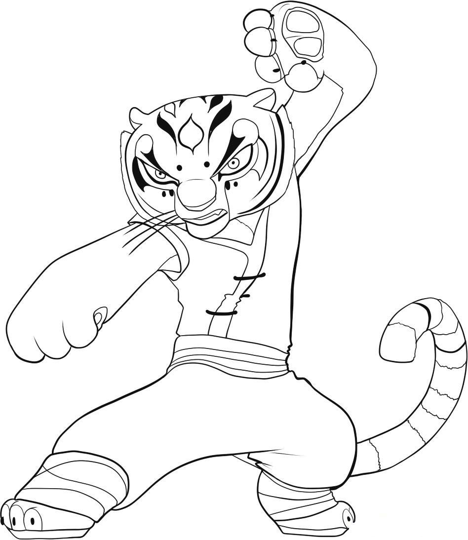 Kung fu panda coloring pages to download and print for free