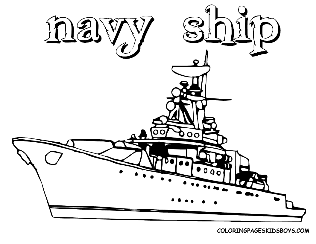 Ship Coloring Pages Download Print Free Army Boat