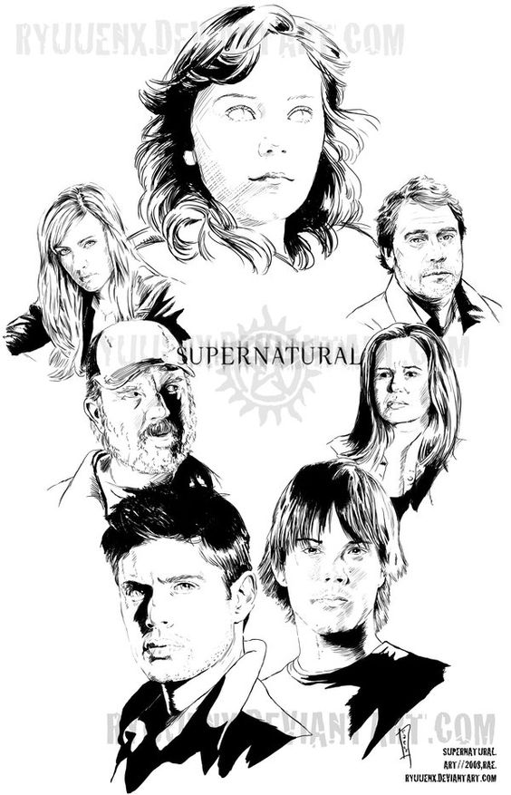 supernatural coloring adult castiel coloriage colouring coloriages ws sheets winchester deviantart colorier para colorir sobrenatural fan courtesy kb drawing spn