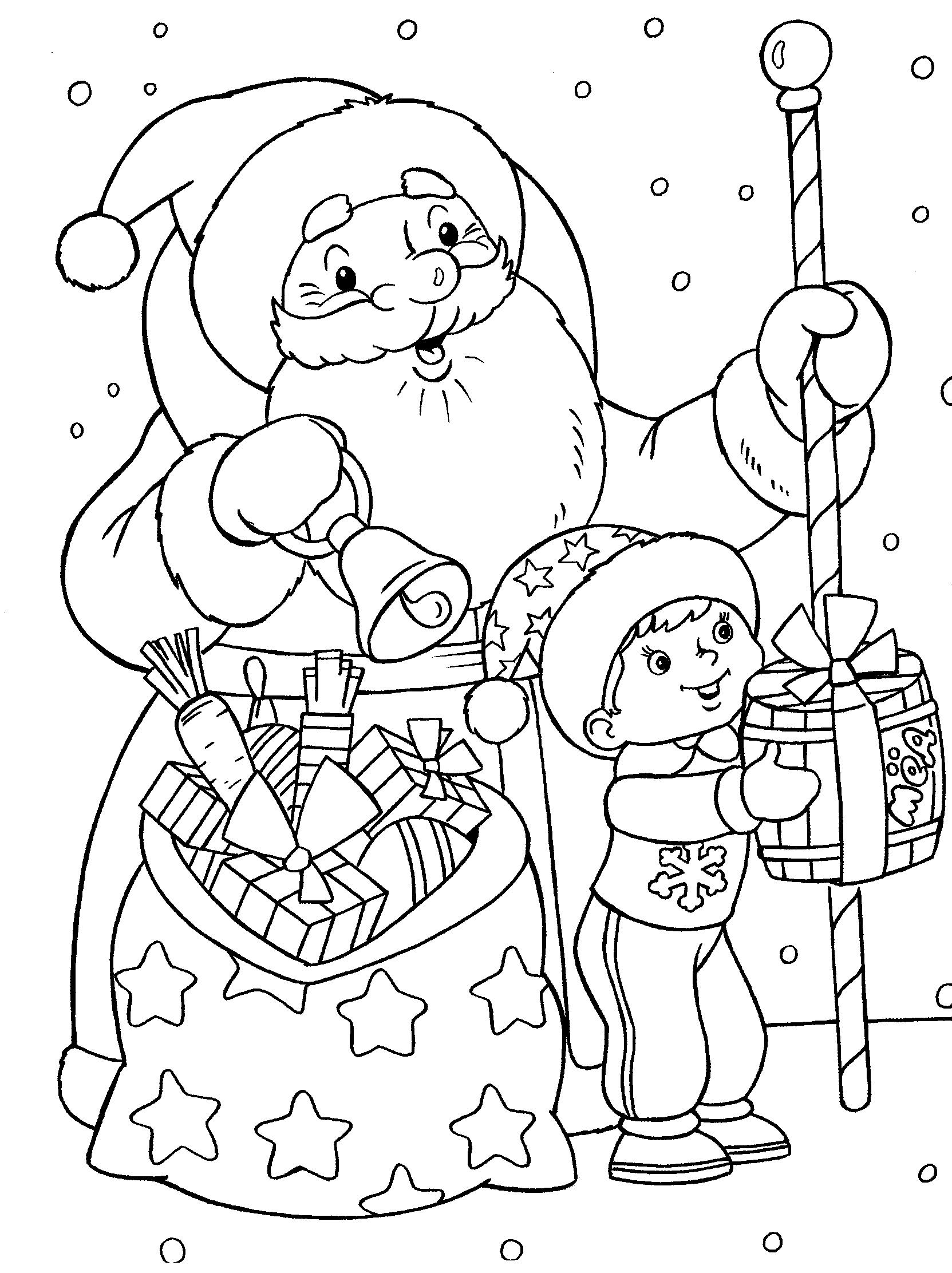 Christmas pictures coloring pages to download and print for free