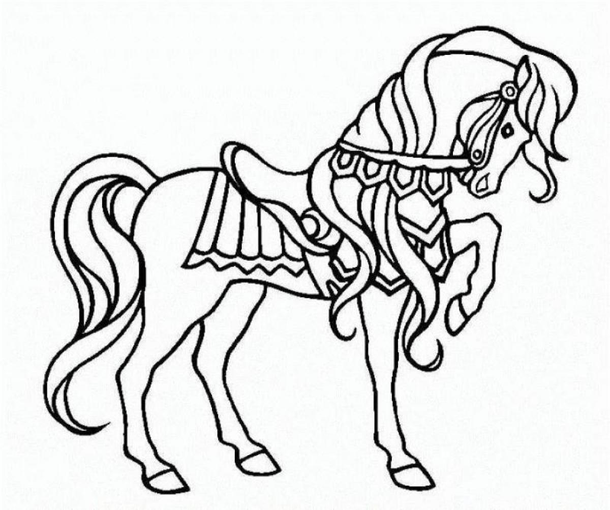 Barbie and horse coloring pages download and print for free