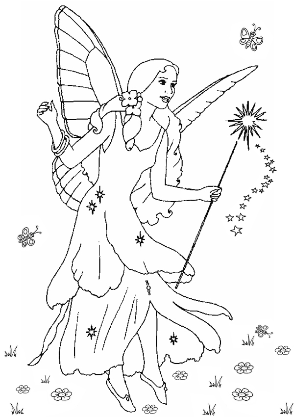 Christmas fairy coloring pages download and print for free