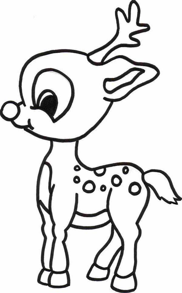 Rudolph reindeer coloring pages download and print for free