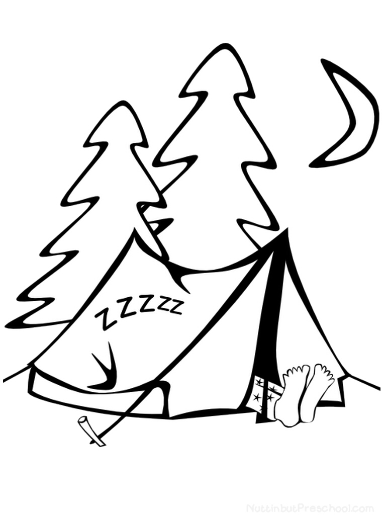 camping equipment coloring pages - photo #13