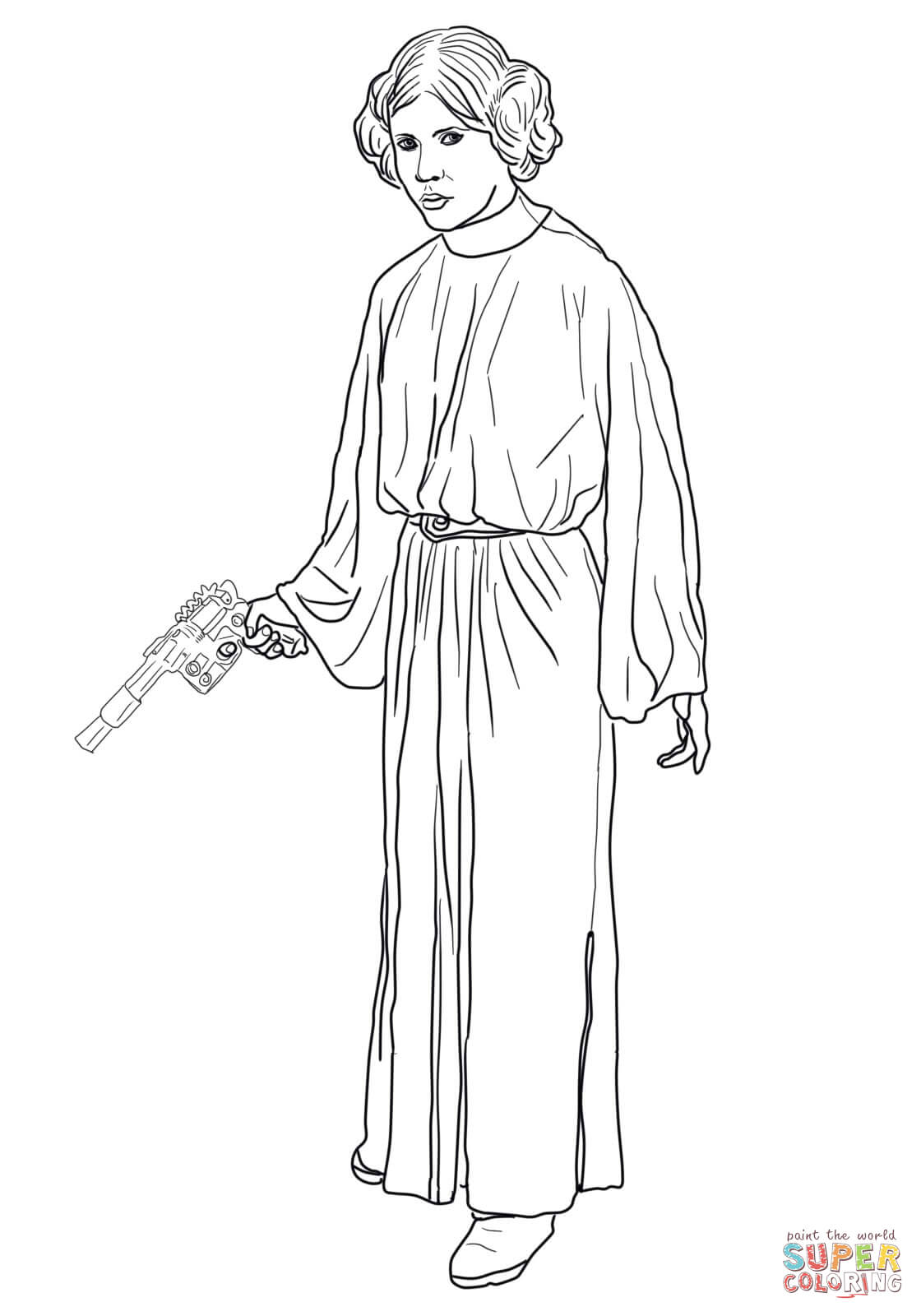 Star wars leia coloring pages download and print for free
