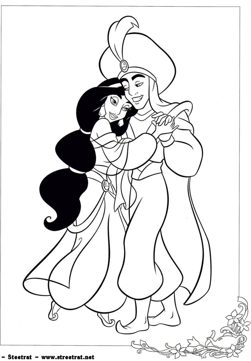 Princess jasmine coloring pages to download and print for free