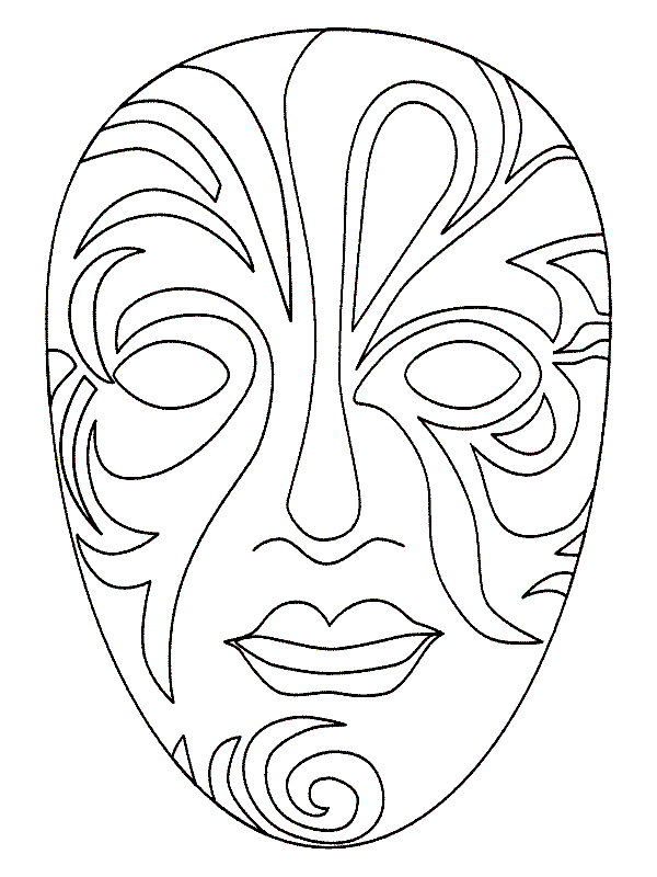 Mask coloring pages to download and print for free