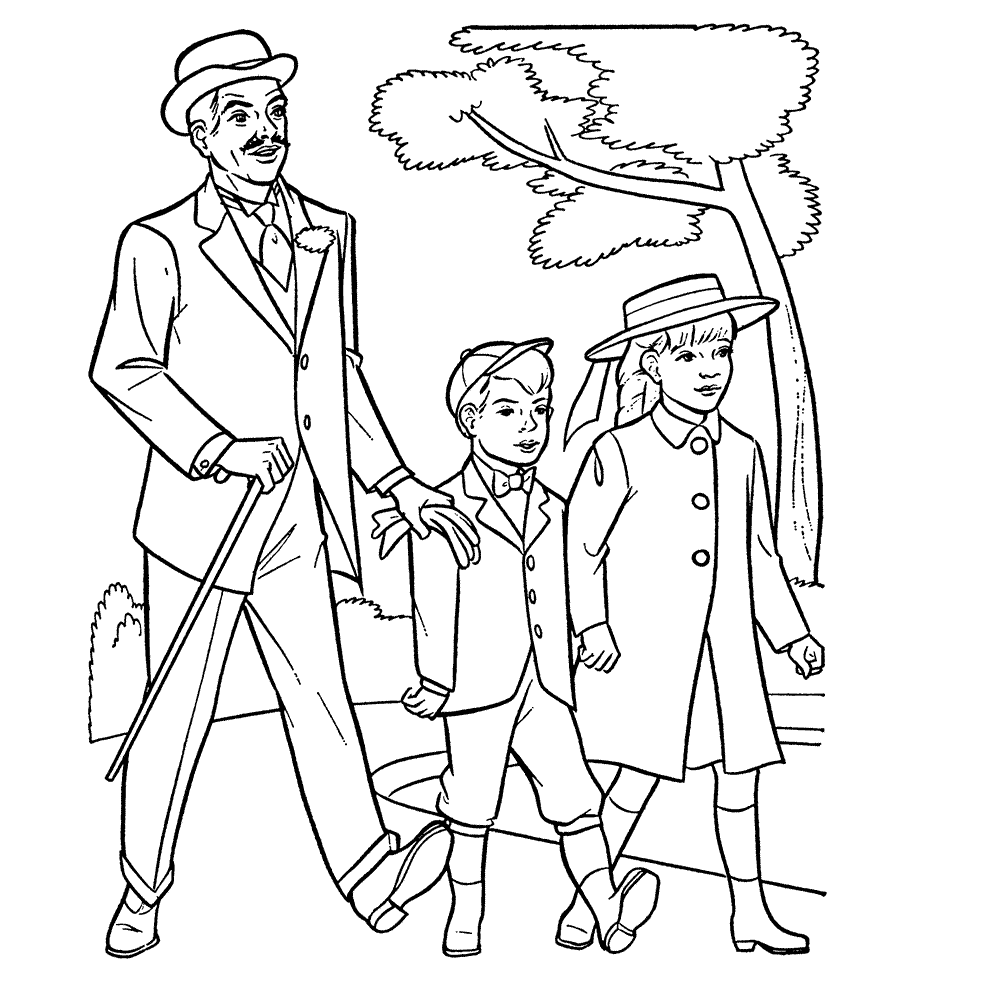 Mary poppins coloring pages to download and print for free