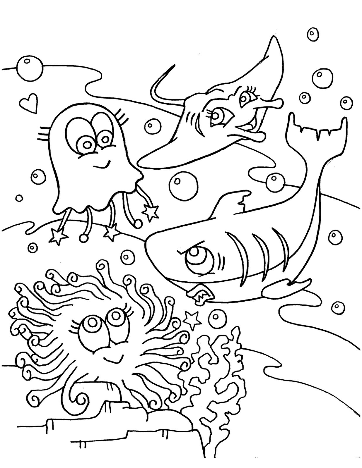 Ocean coloring pages to download and print for free