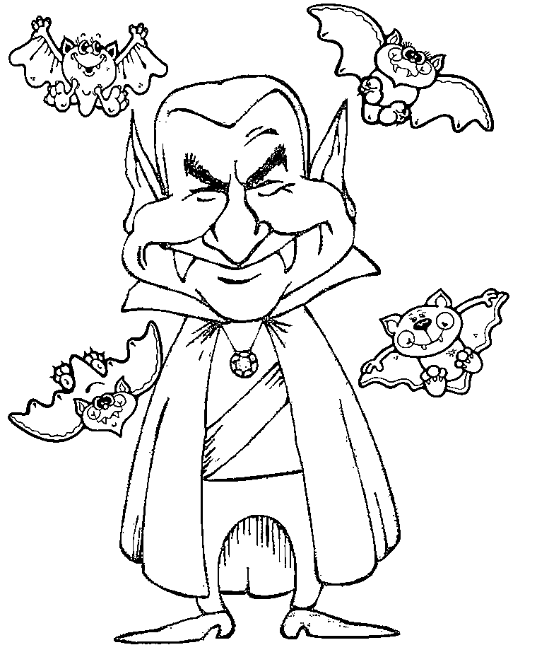 Vampire coloring pages to download and print for free