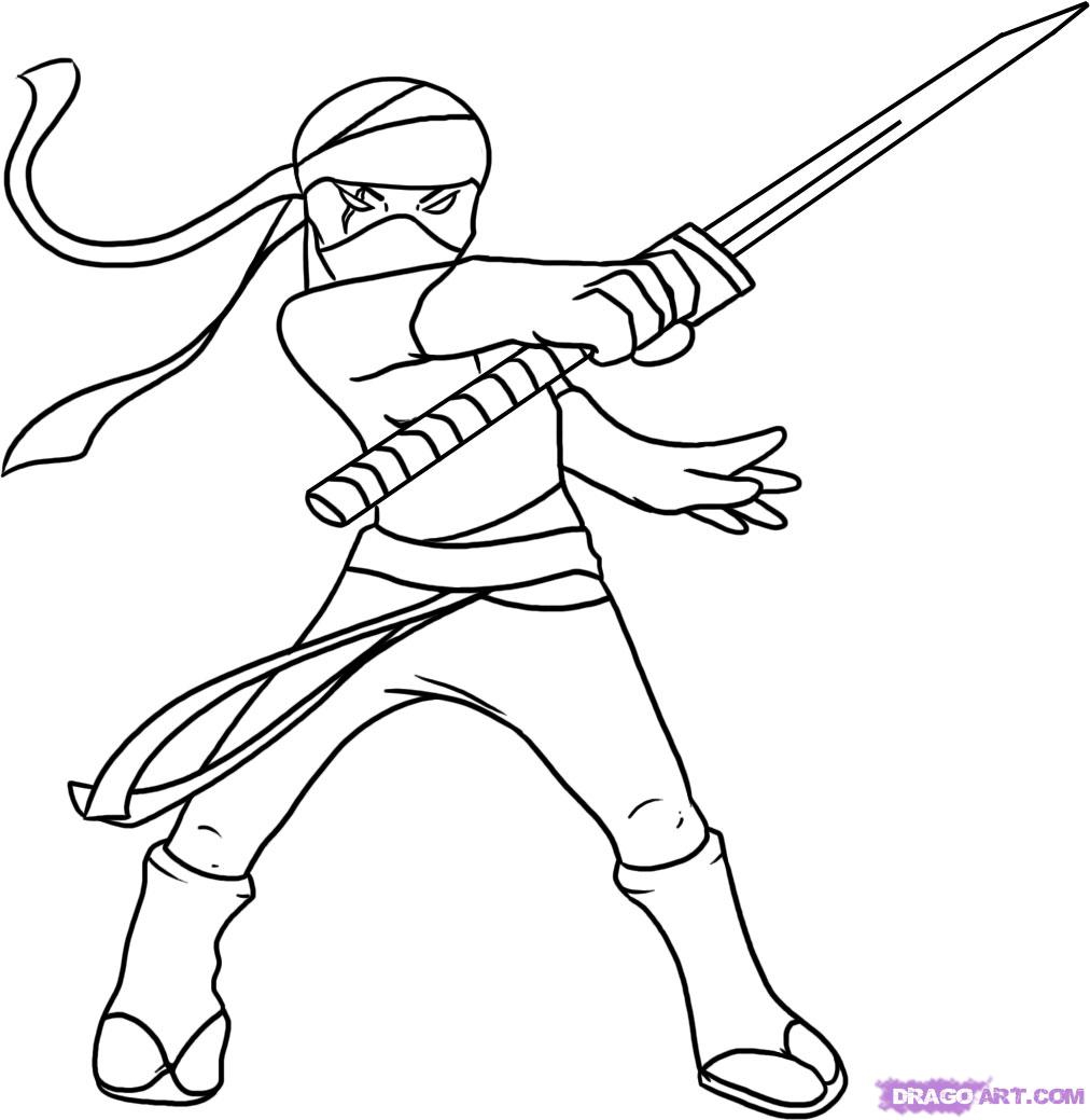 Ninja coloring pages to download and print for free