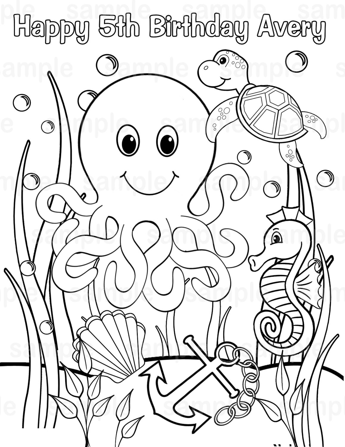 under the ocean printable coloring pages - photo #4