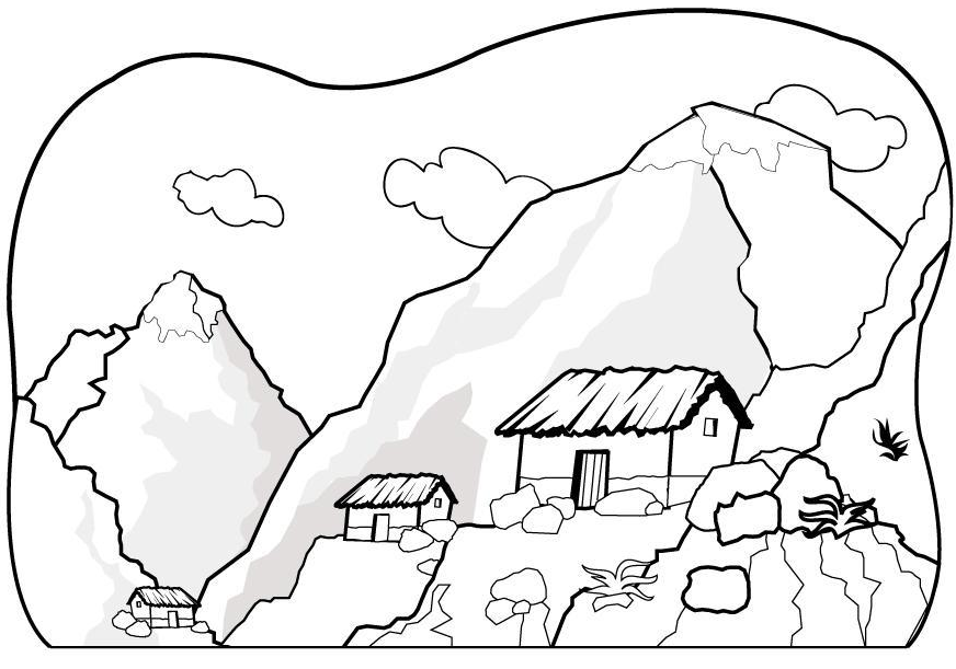 Mountain coloring pages to download and print for free