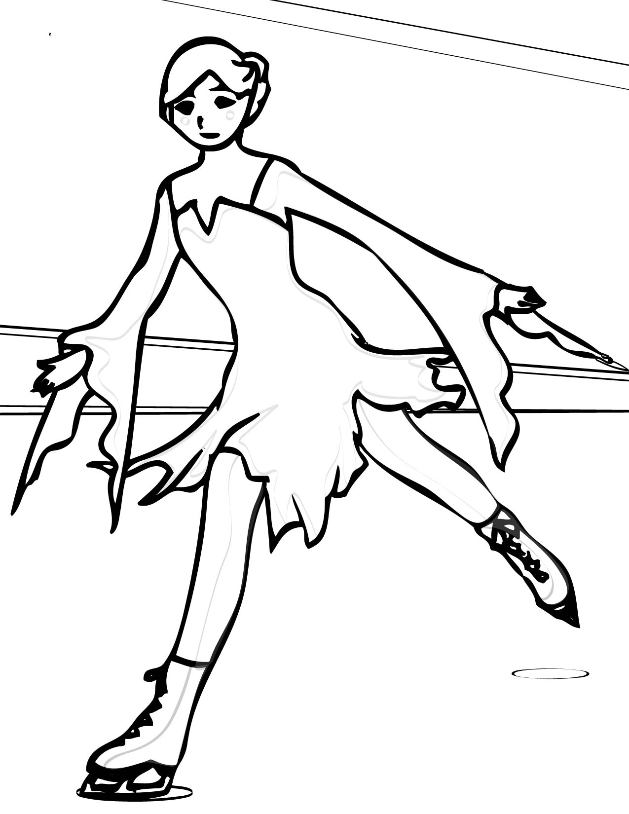 Ice skating coloring pages to download and print for free