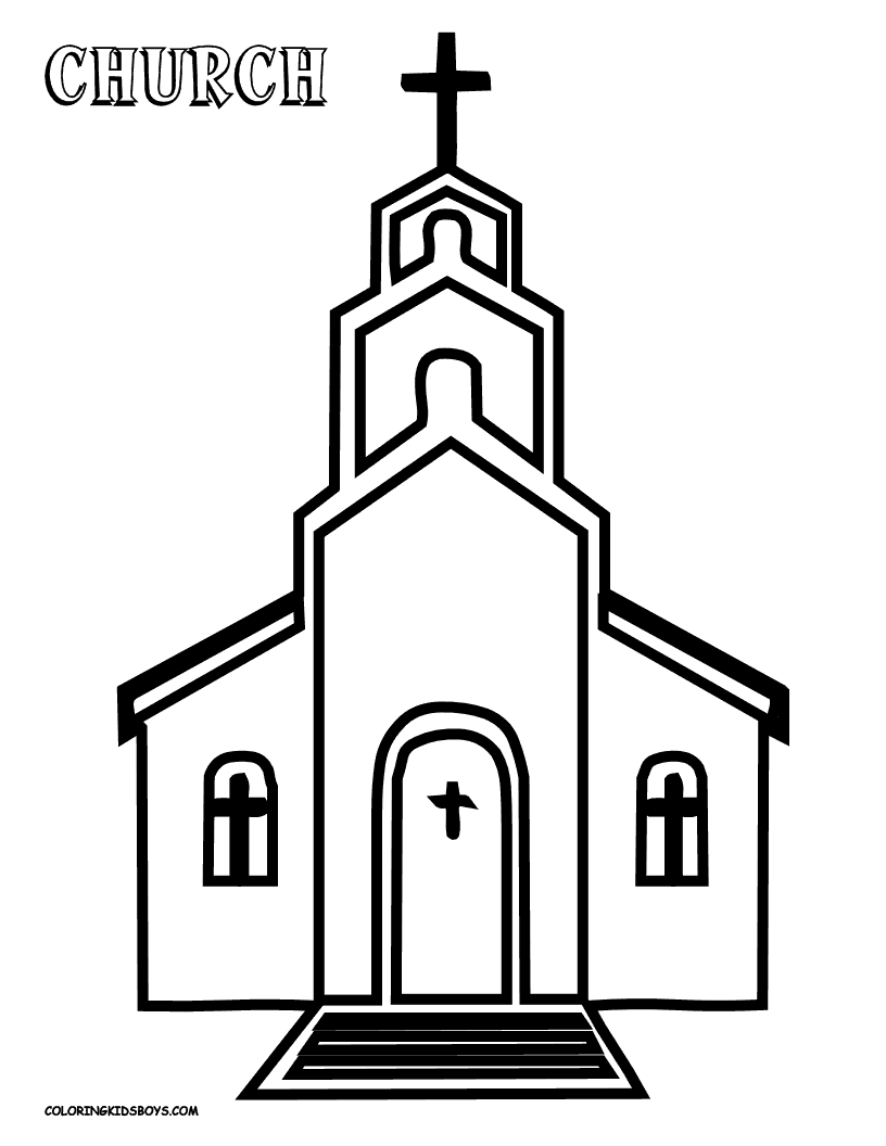 Church coloring pages to download and print for free