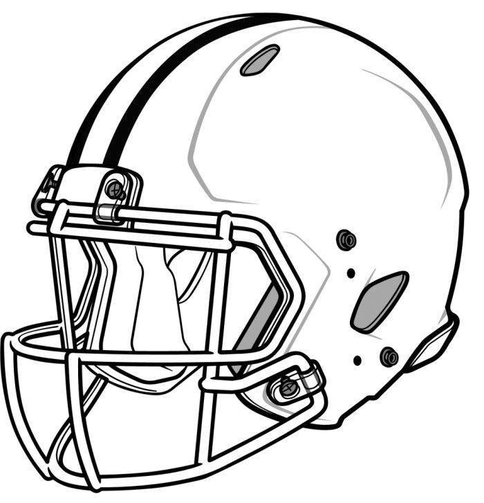 Football helmet coloring pages to download and print for free