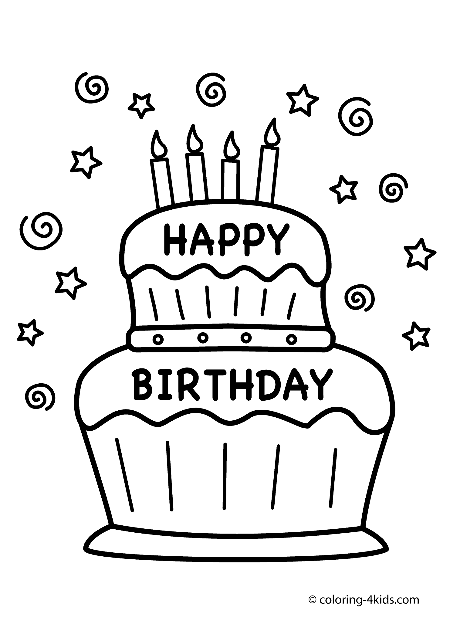 birthday and free coloring pages - photo #27