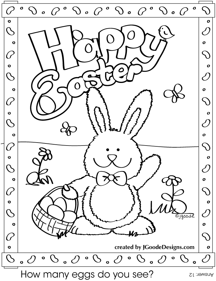 Easter bunny coloring pages to print to download and print for free