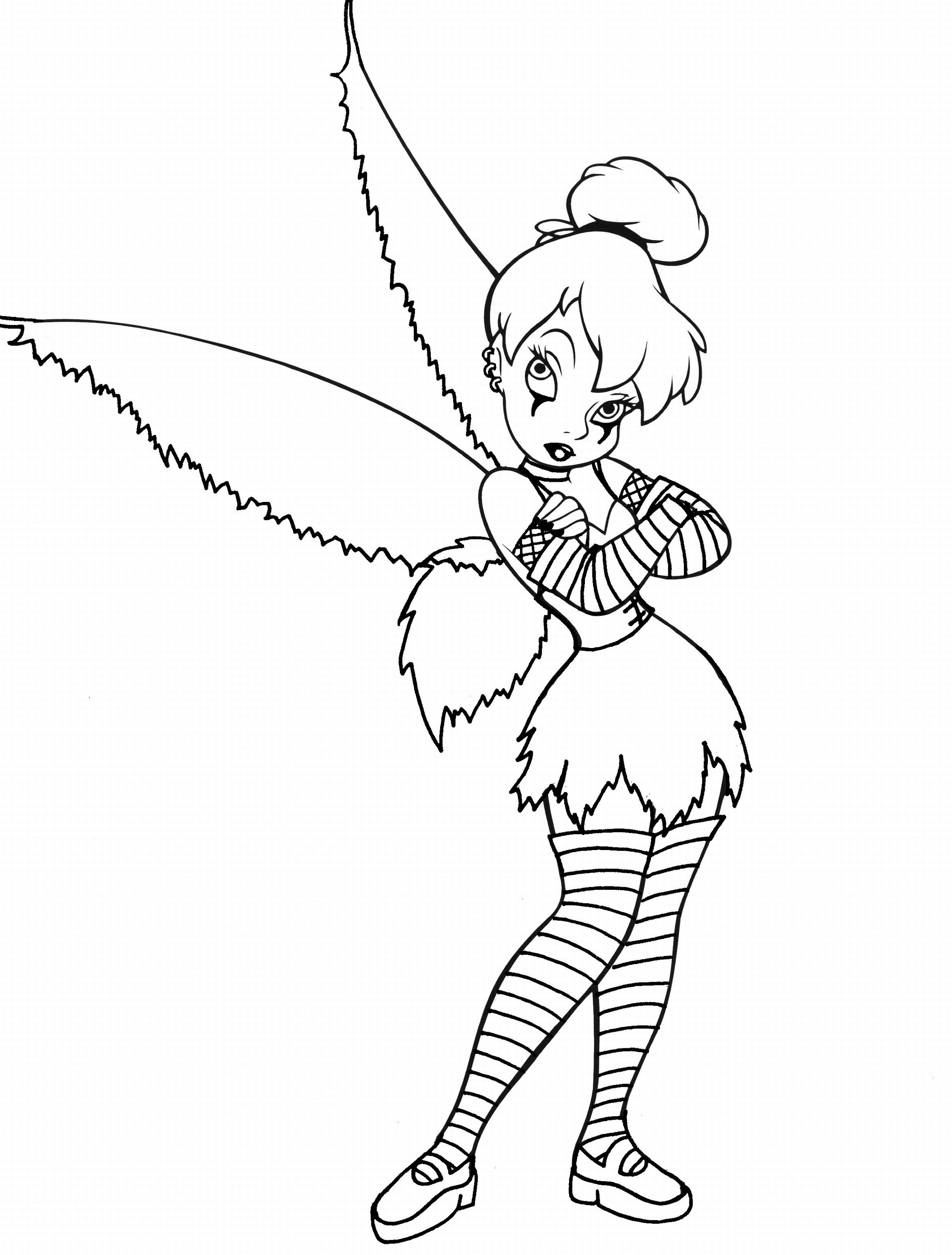 Tinker bell coloring pages to download and print for free