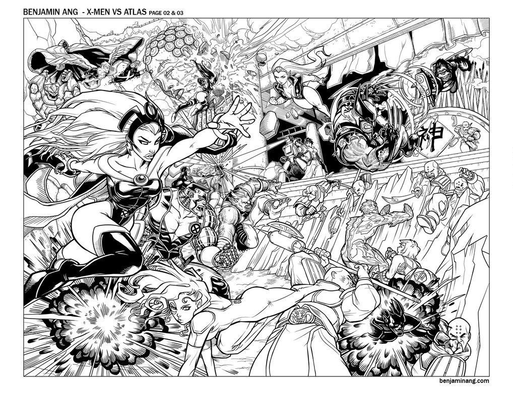 X men coloring pages to download and print for free