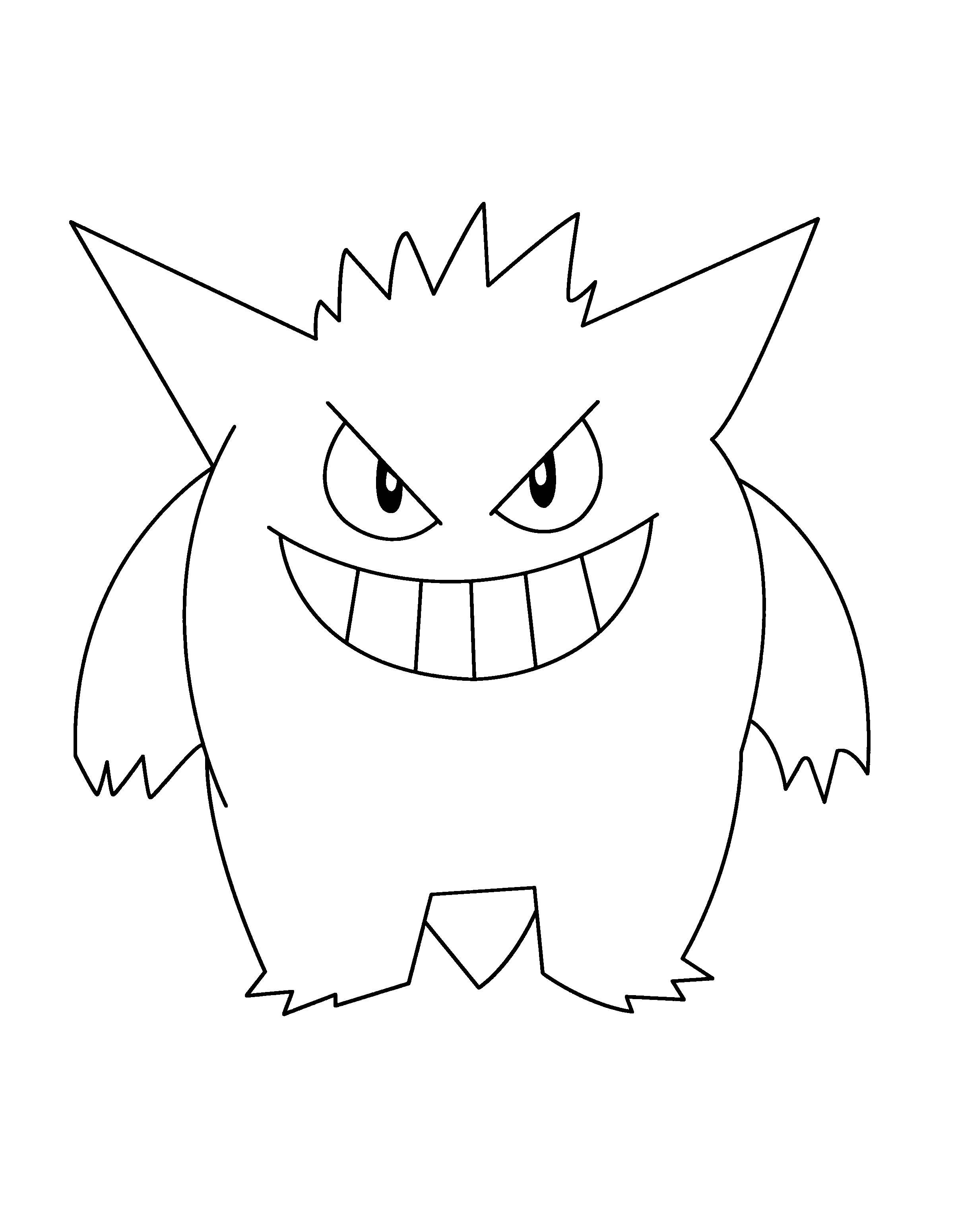 Gengar Coloring Pages Download And Print For Free