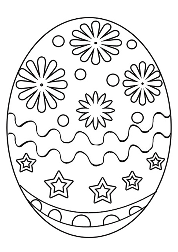 Easter egg coloring pages to download and print for free