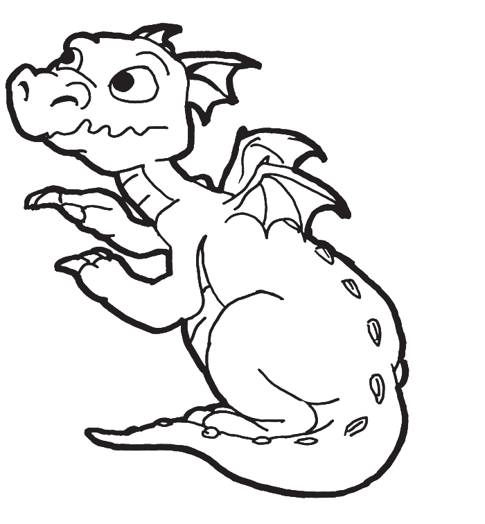 Baby dragon coloring pages to download and print for free