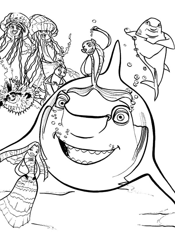 Shark tales coloring pages download and print for free
