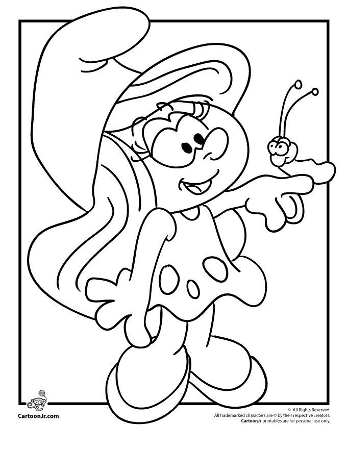 Smurf coloring pages to download and print for free