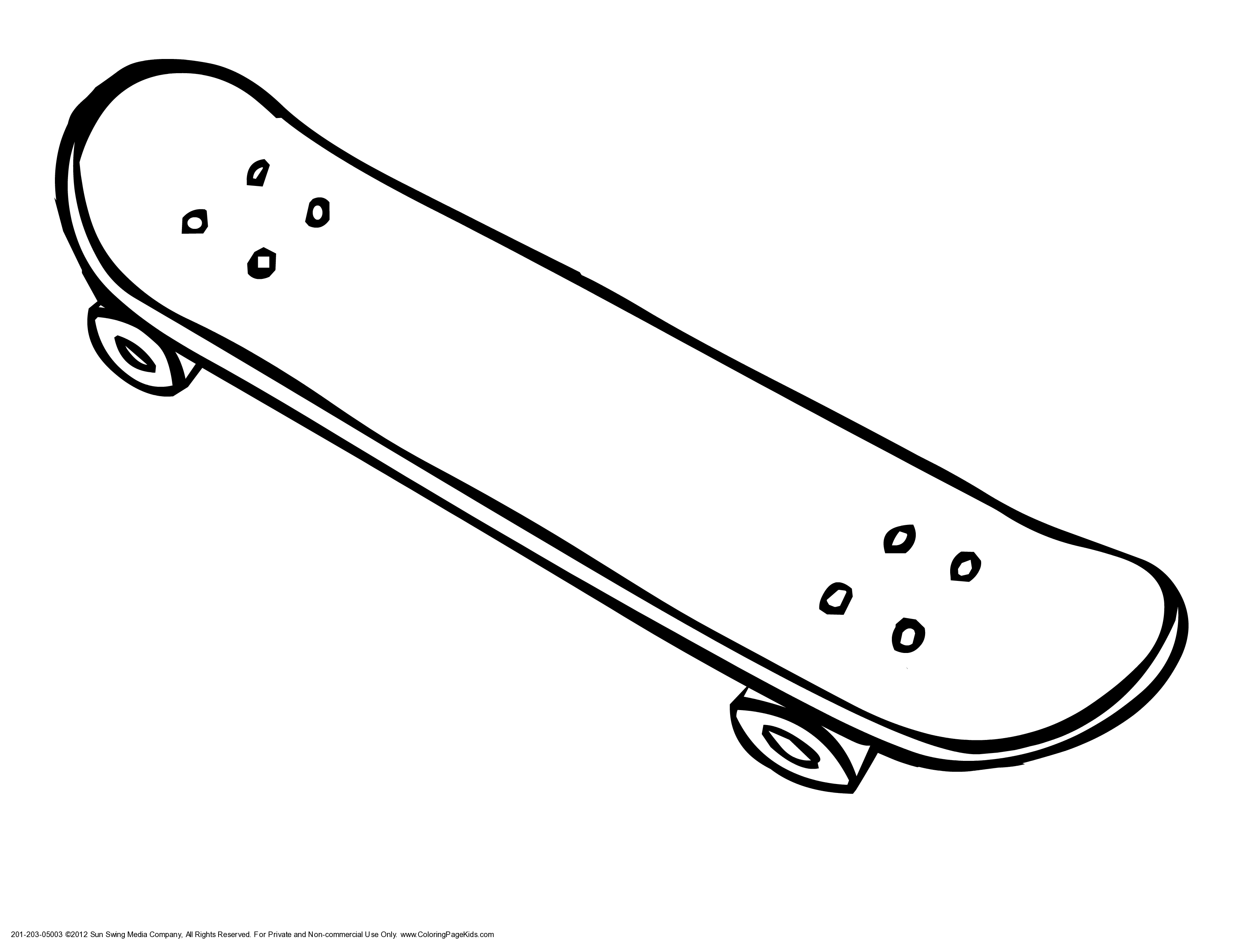 Skateboard coloring pages to download and print for free