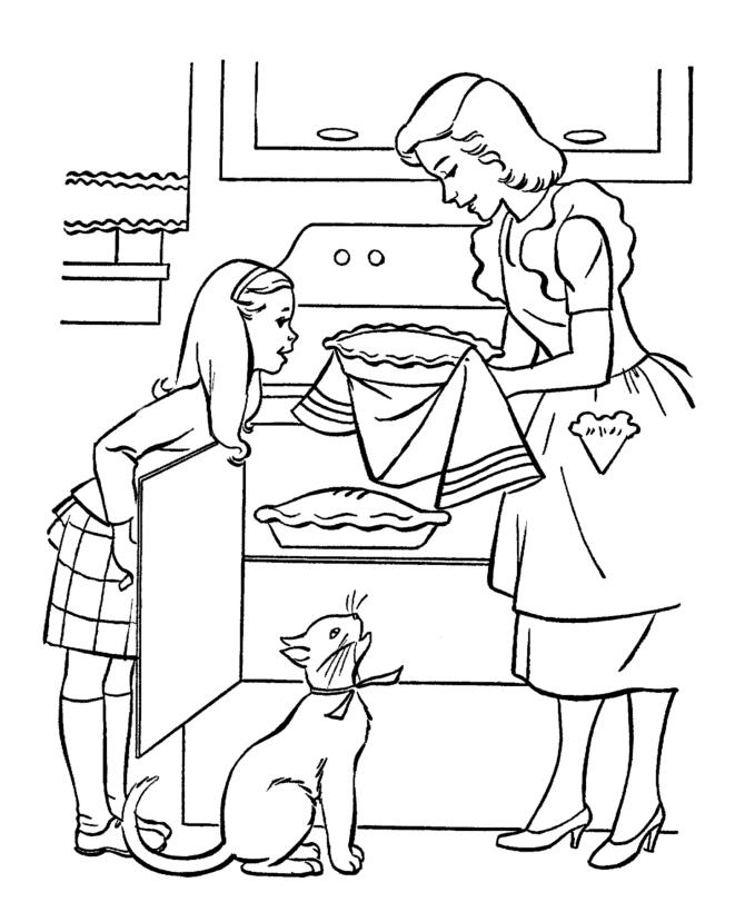 Mother and daughter coloring pages to download and print for free