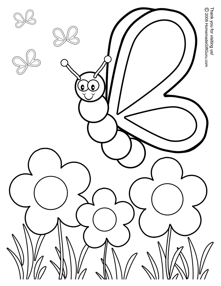 Free Printable Springtime Coloring Sheets