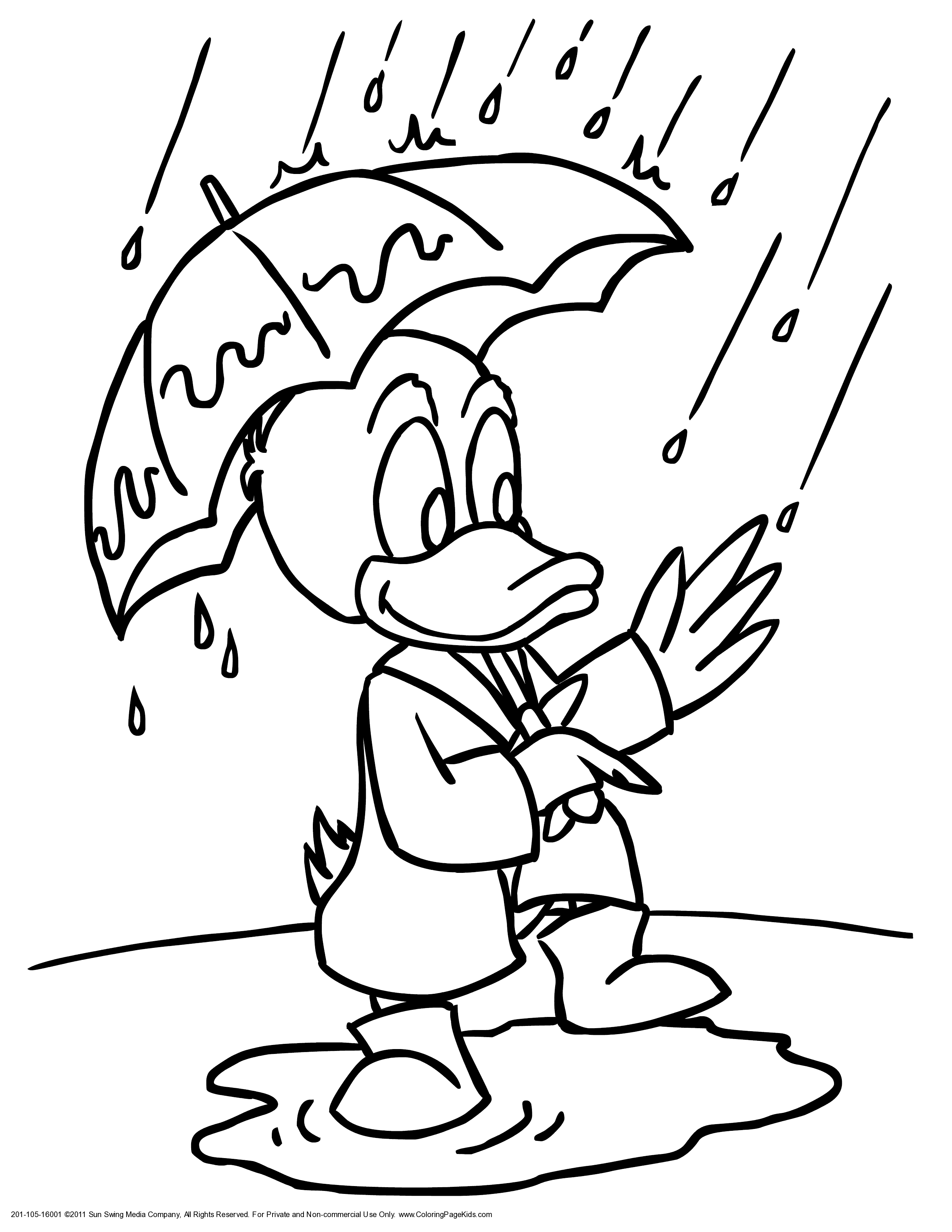 Rainy day coloring pages to download and print for free