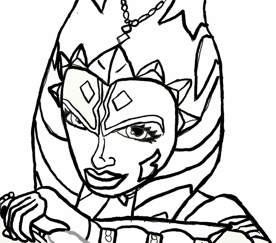 Free Ahsoka coloring pages to print for kids Download print and color