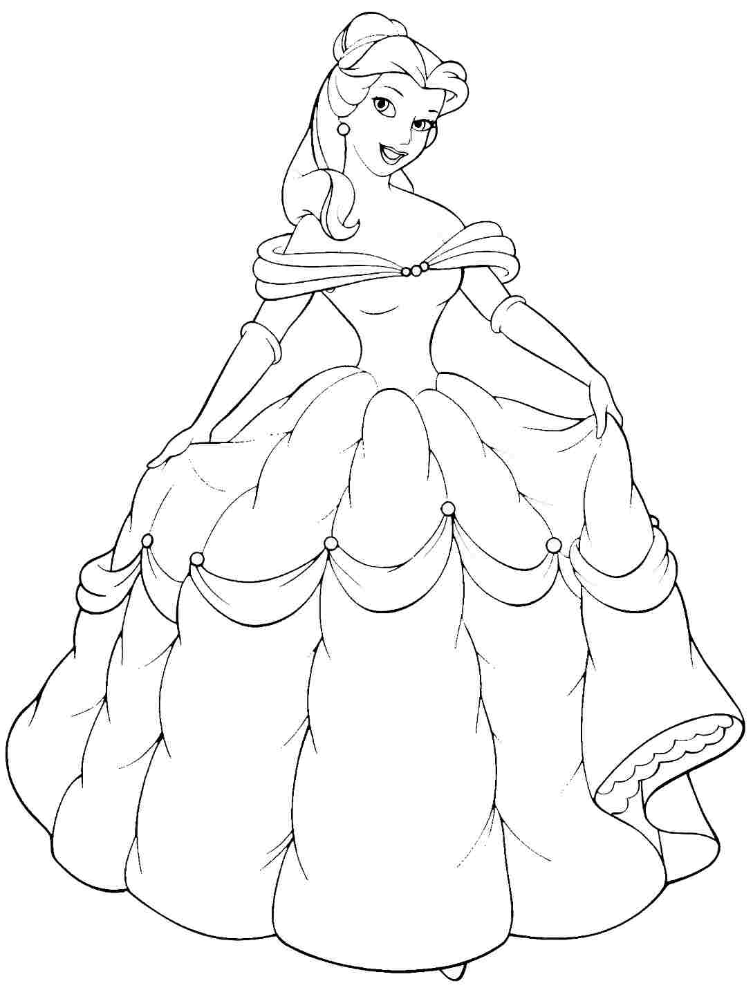 Princess belle coloring pages to download and print for free