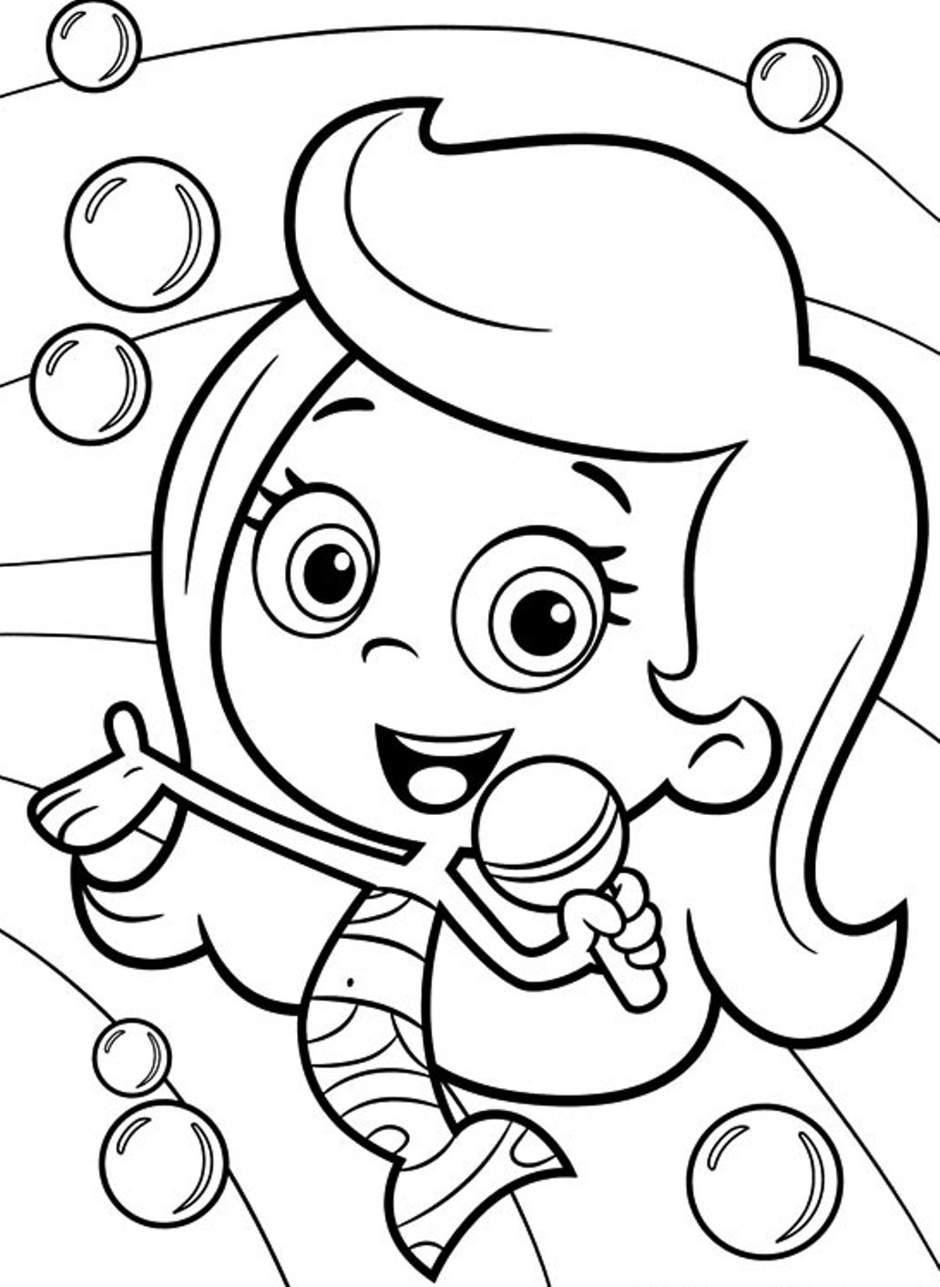 Molly bubble guppies coloring pages download and print for free