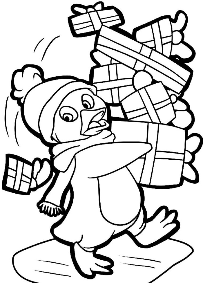 Cute animal christmas coloring pages download and print ...
