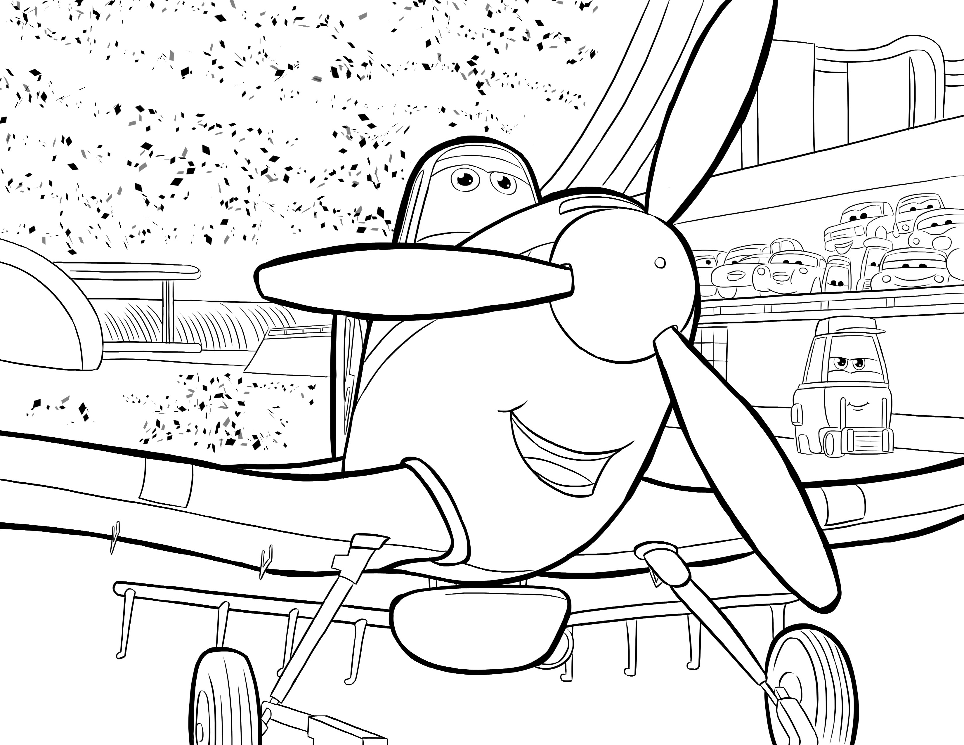 Plane coloring pages to download and print for free