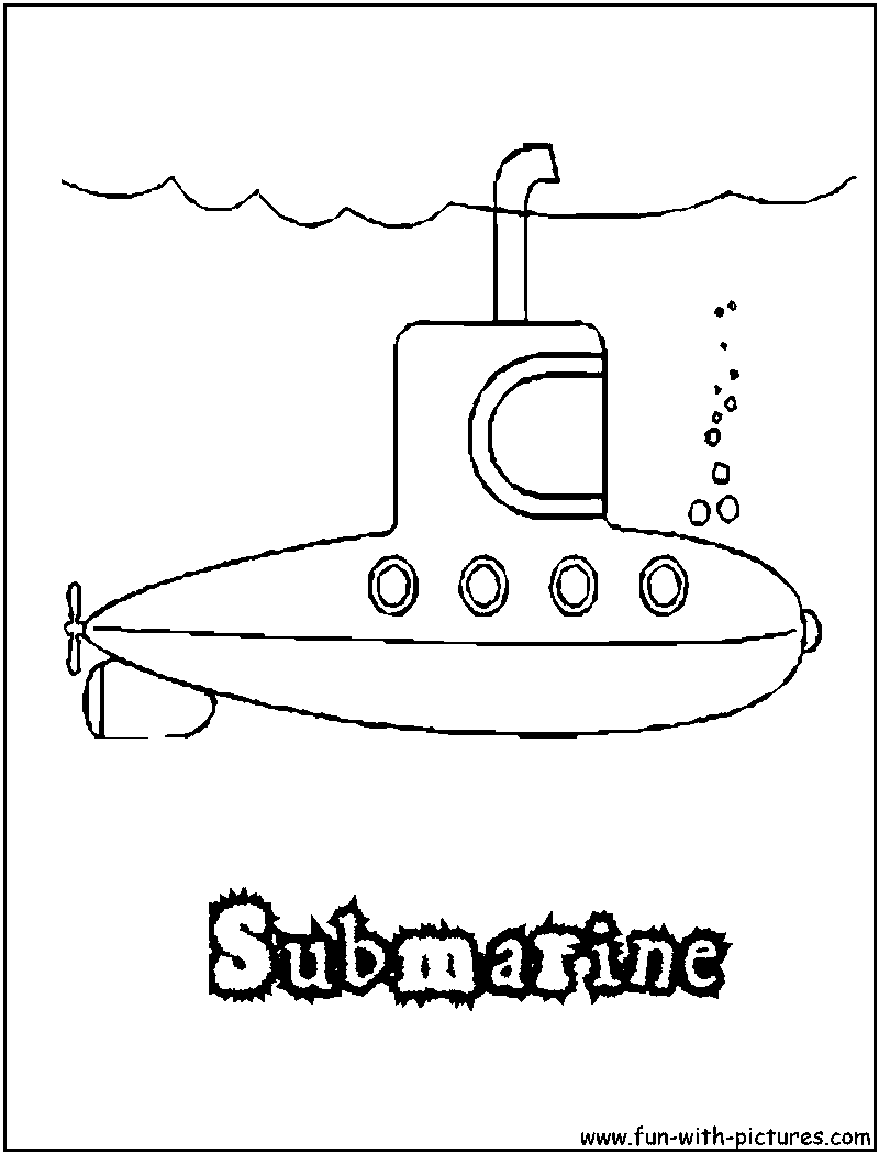 Submarine coloring pages to download and print for free