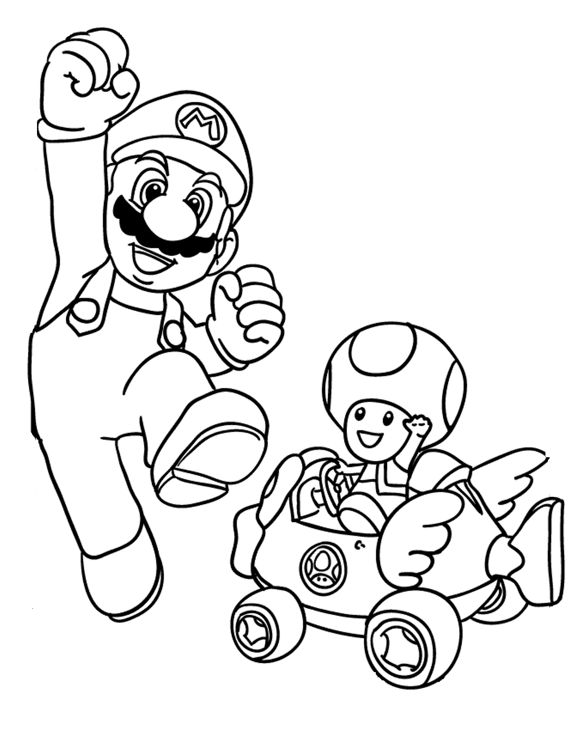 Mario bros coloring pages to download and print for free