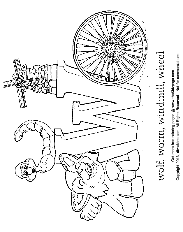 Letter w coloring pages to download and print for free