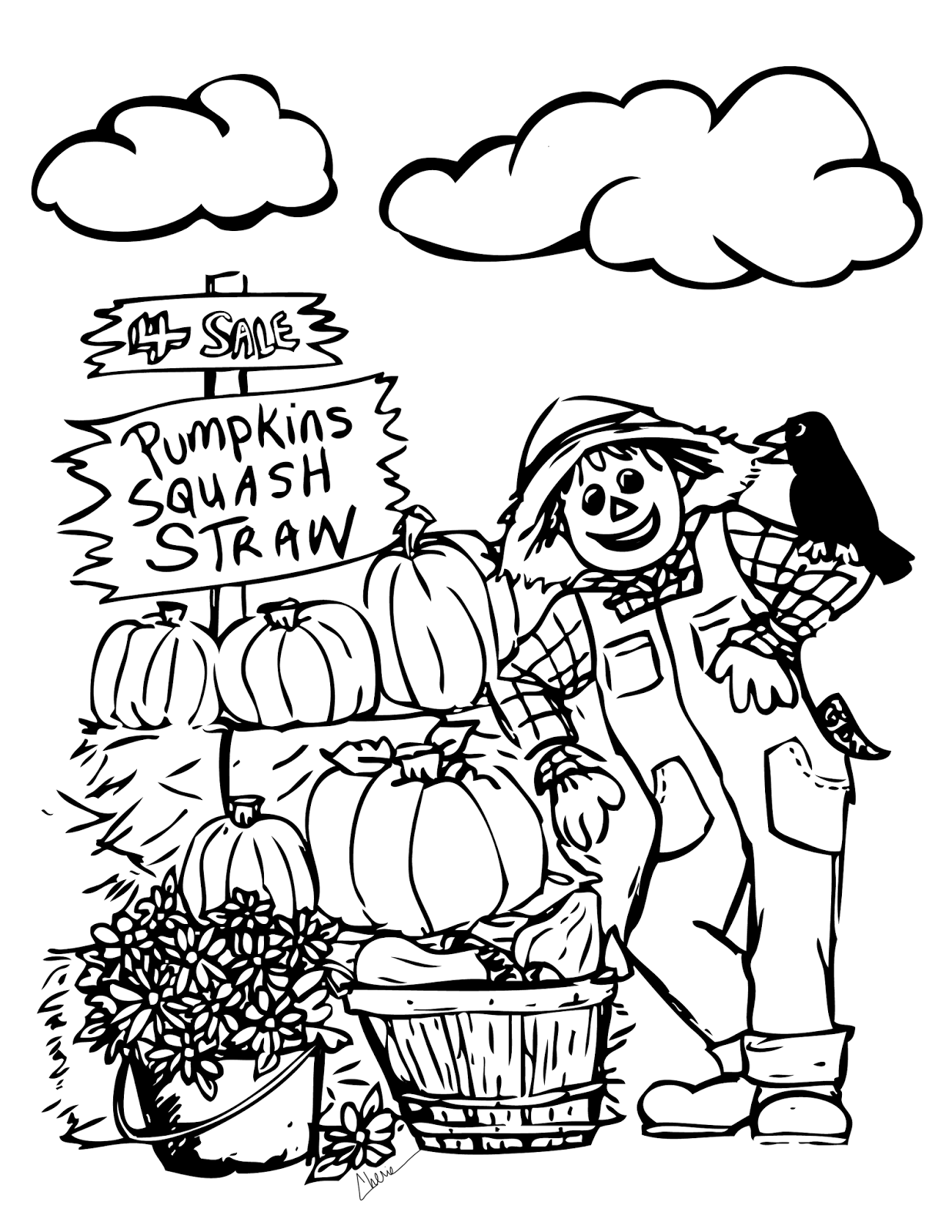 September Coloring Pages Printable - Printable Word Searches