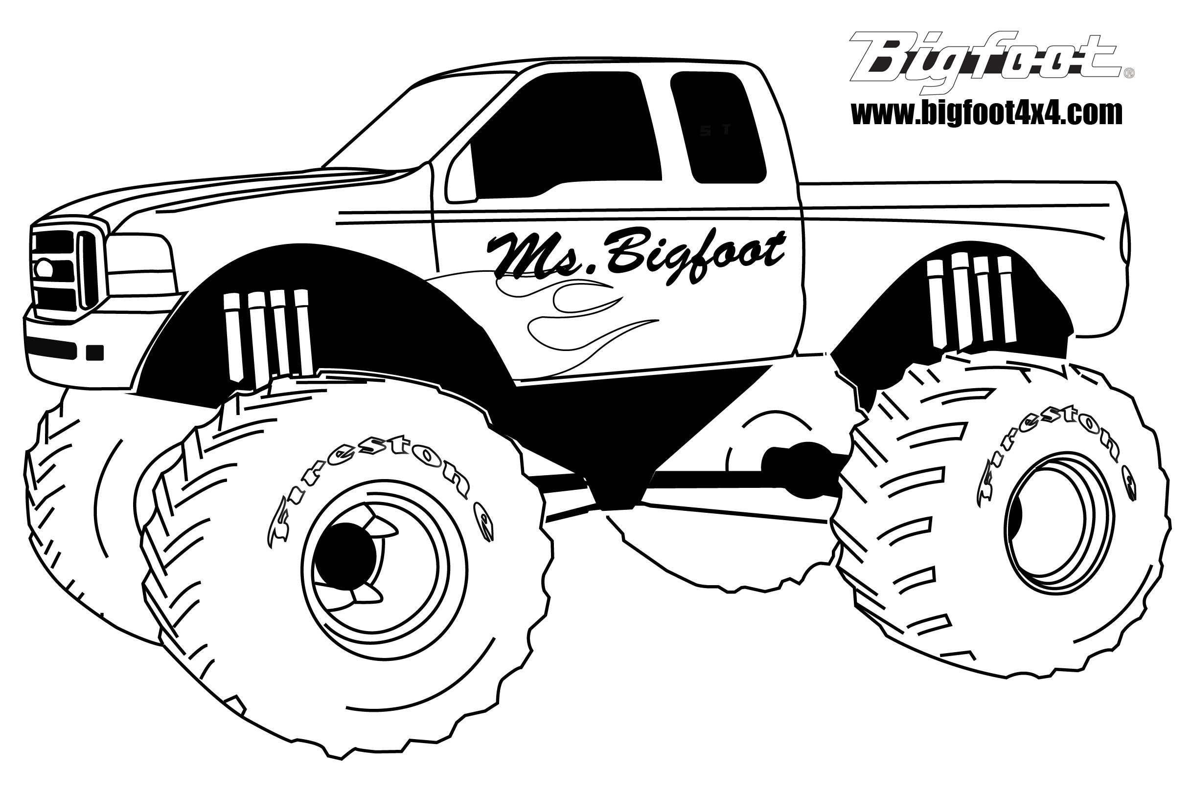 monster truck coloring pages to download and print for free