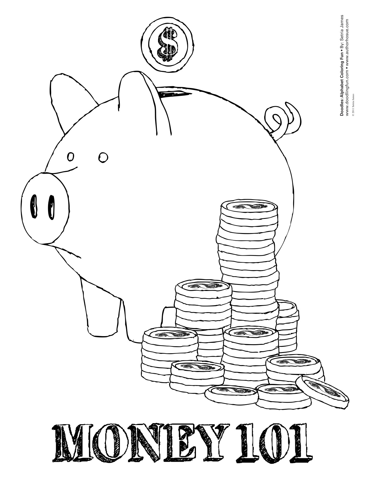 Money Coloring Page 9