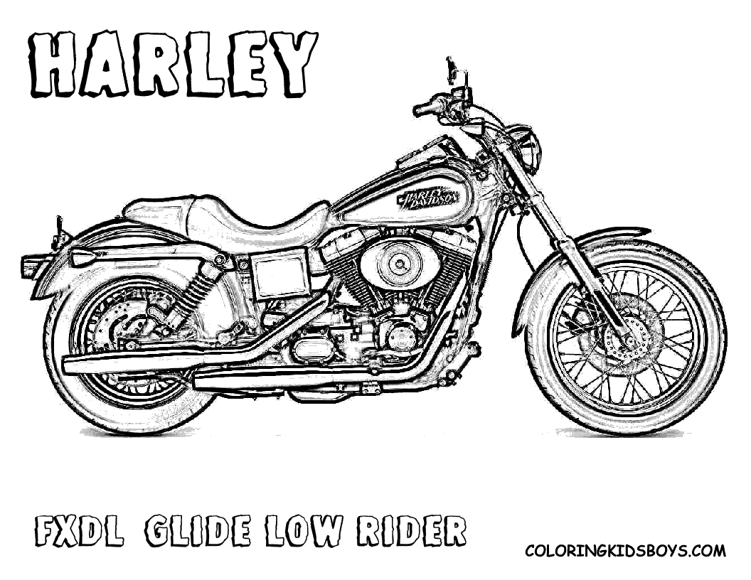 Free Printable Harley Davidson Coloring Pages