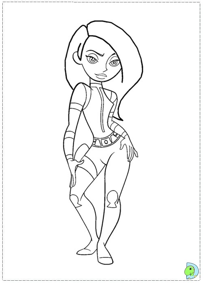Kim possible coloring pages to download and print for free