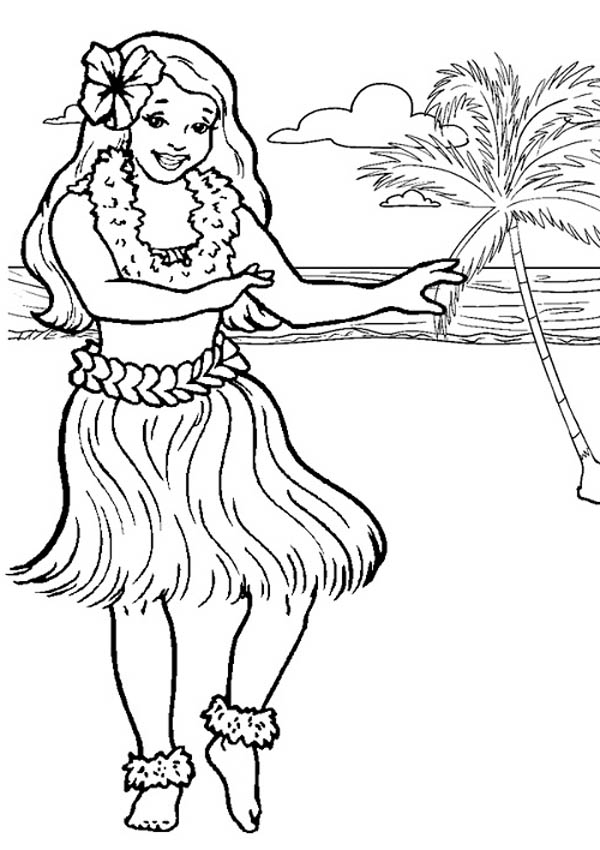 Hawaiian coloring pages to download and print for free