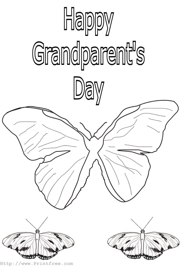 Grandparents day coloring pages to download and print for free