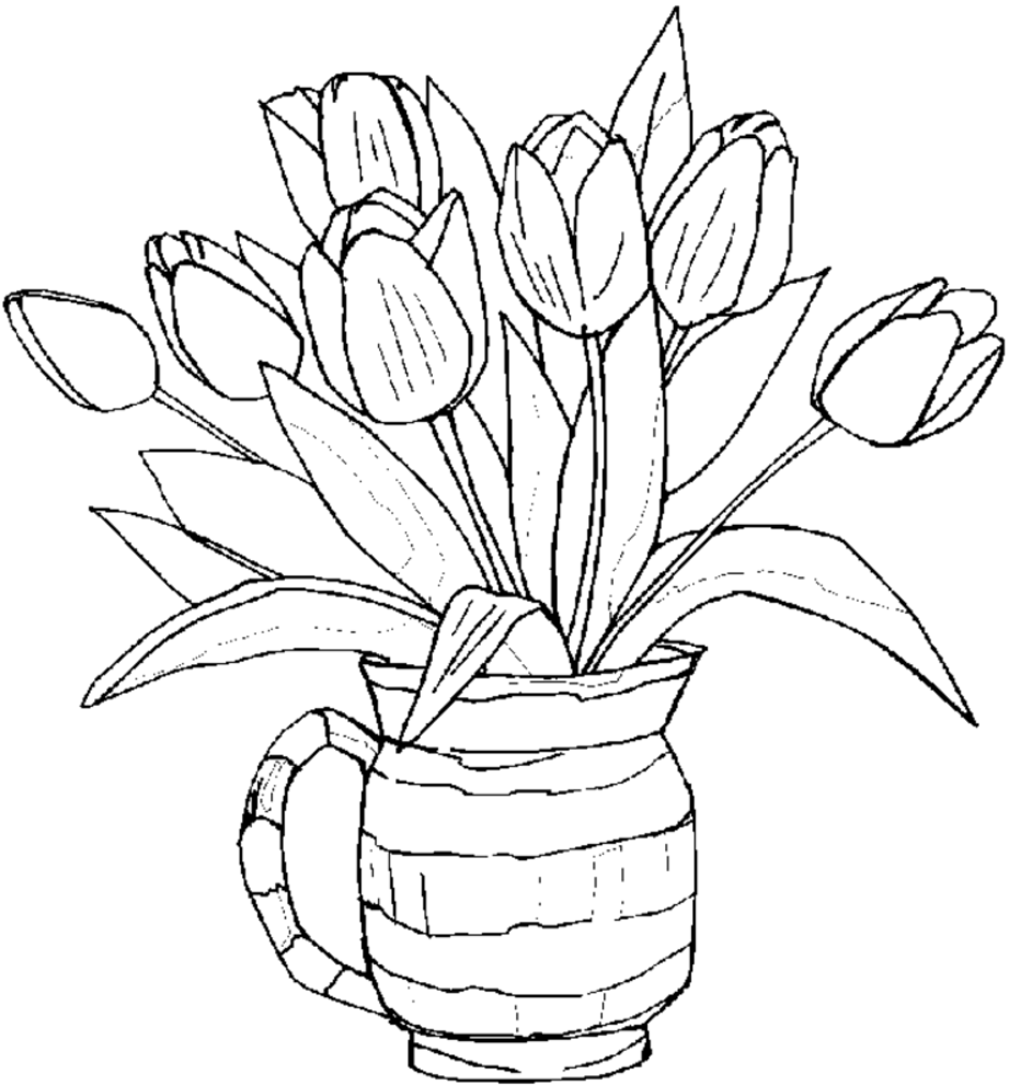 Printables Coloring Pages Flowers