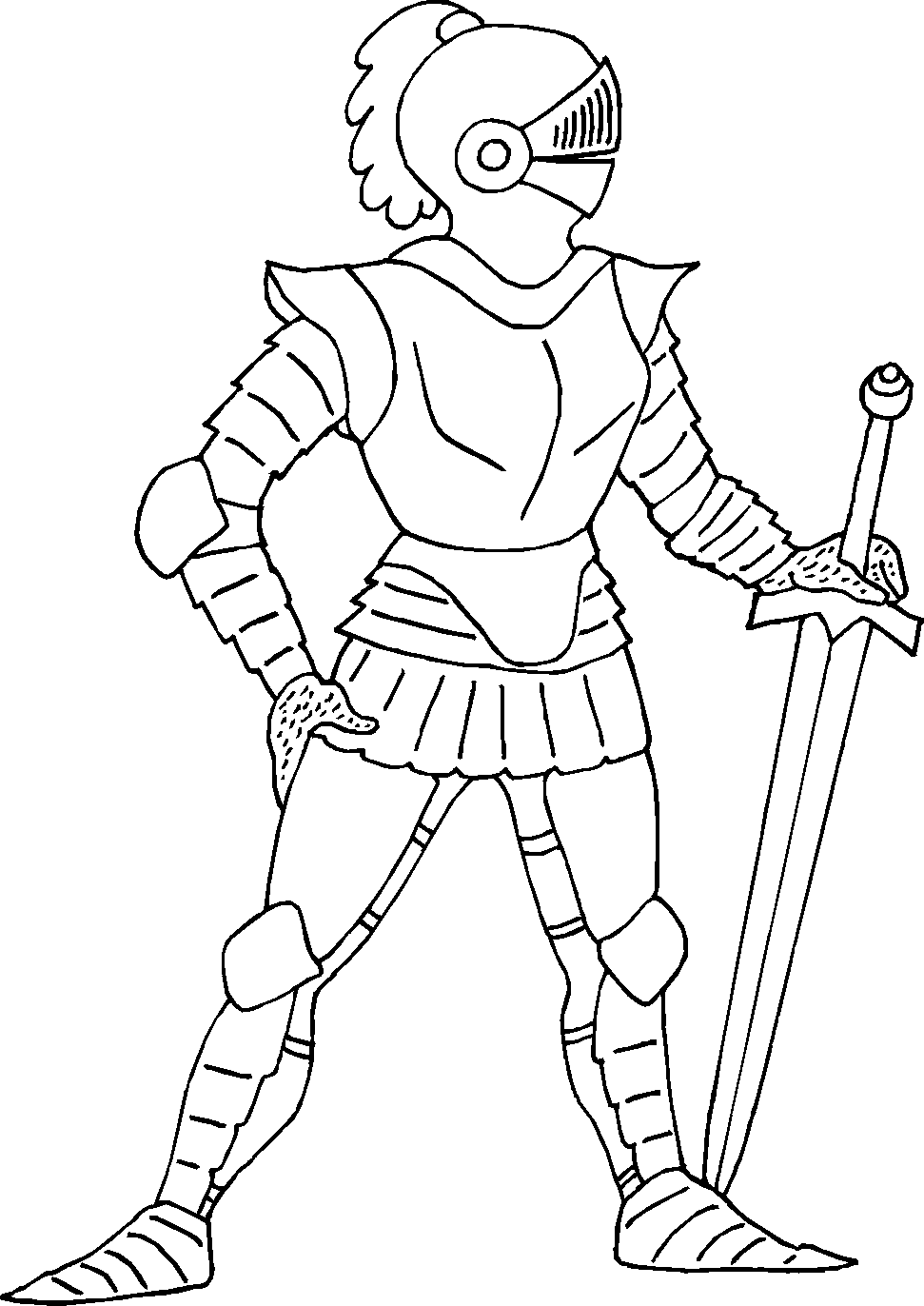 Free Printable Knight Colouring Pages
